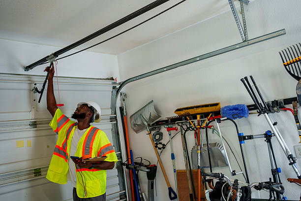 Professional Garage Door technician working in Mineral Wells, TX